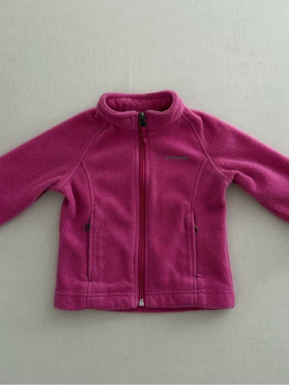 Columbia Kids Bright Pink Full-Zip Fleece Jacket (Size 2T)